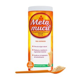 Metamucil Fibra Sabor Natural tarro de 504g 72 dosis