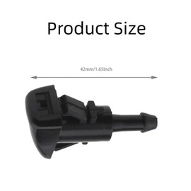 2Pcs Car Front Windshield Wiper Washer Nozzles,Water jet wiper sprinkler for Jeep Patriot Kompass MK1 2008-2016 (Black)