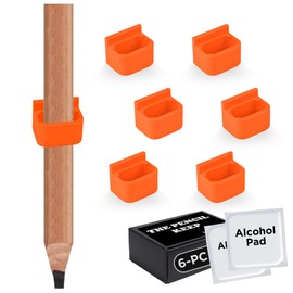 Gearu Pencil Keep - 6 pack Carpenter Pencil Holder - Pencil Mounts Anywhere You Need Them - Woodworking or Construction Pencil Holder With Adhesive Attachment (Yellow)