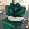 RUDONG M 72 Pack Hunter Green Satin Napkin, 17 x