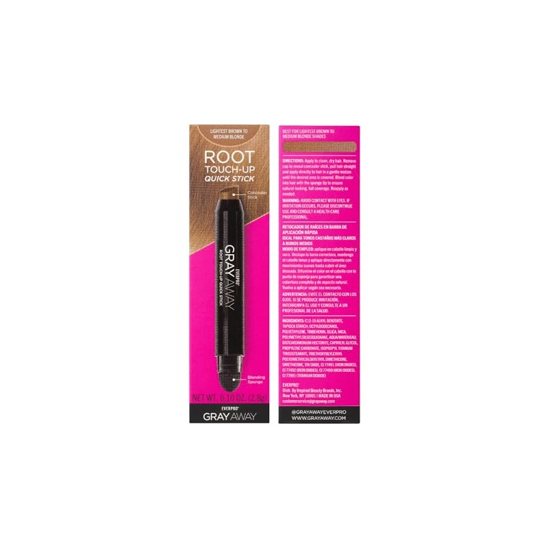 Everpro Gray Away Root Touchup Quick Stick - Lightest Brown/Medium