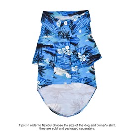 Wildox Dog Shirts Hawaiian Shirt for Small Medium Large Dogs Matching Dog and Owner Short Sleeves Beach Shirt Owner and Pet Shirts are Sold Separately (Blue1 Only for Pet, XXXXX-Large)
