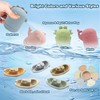 Baby Badespielzeug, 15 Stück Wasserspielzeug Kinder Silikon Badewannen Spielzeug, Baby