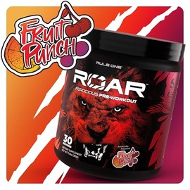 RULE ONE ROAR PRE WORKOUT PRE ENTRENO 30 SERVICIOS SABOR PONCHE DE FRUTAS                                                                             