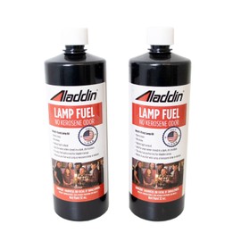Aladdin Clear Lamp Oil Fuel - Kerosene Alternative Clean Burning Odor Free for Indoor/Outdoor Flat Wick Lanterns, Lamps and Tiki Torches, 64 Ounces