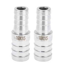 HOPESPANNER 3/4" x19/32 Hose Barb Fittings for Air Water Oil Gas Fuel Reducing Splicer Mender Barb Stainless Steel 2 Pcs