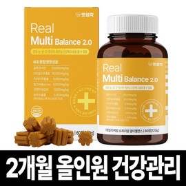 Pet Thinking Real Multi Balance Dog Comprehensive Nutrient Vitamin Eye Liver Skin Joint Immunity Anal Sac Growth Stage Senior Dog 120g, 60 Tablets, Comprehensive Nutrient, 1 Piece / 펫생각 리얼 멀티밸런스 강아지 종합 영양제 비타민 눈 간 피부 관절 면역력 항문낭 성장기 노령견 120g, 60정, 종합영양제, 1개