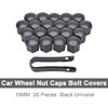 Riloer 19mm Lug Nut Covers 20PCS, ABS Chrome Plastic Nut