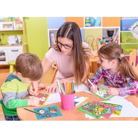 JUESMOS Valentines Cards for Kids Classroom 28 Pack Valentines Day Scratch off Joke Cards with Stickers Valentines Exchange Gift Cards for Kids School Valentine's Day Greeting Cards with Envelopes