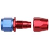 Podavelle 10AN Straight Hose End Fitting Swivel Aluminum Blue/Red