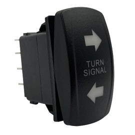 Amber Led Turn Signal Rocker Switch 7 PIN ON-Off-ON DPDT Toggle Switch with Jumper Wires for Motorcycle UTV ATV SXS Golf Cart Waterproof IP68