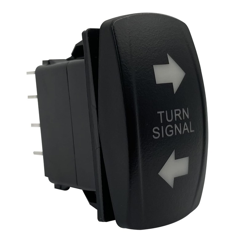 Amber Led Turn Signal Rocker Switch 7 PIN ON-Off-ON DPDT