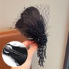 Ouliget Peacock Feather Hair Clip Flapper Headband,Veil Clip Tea Party