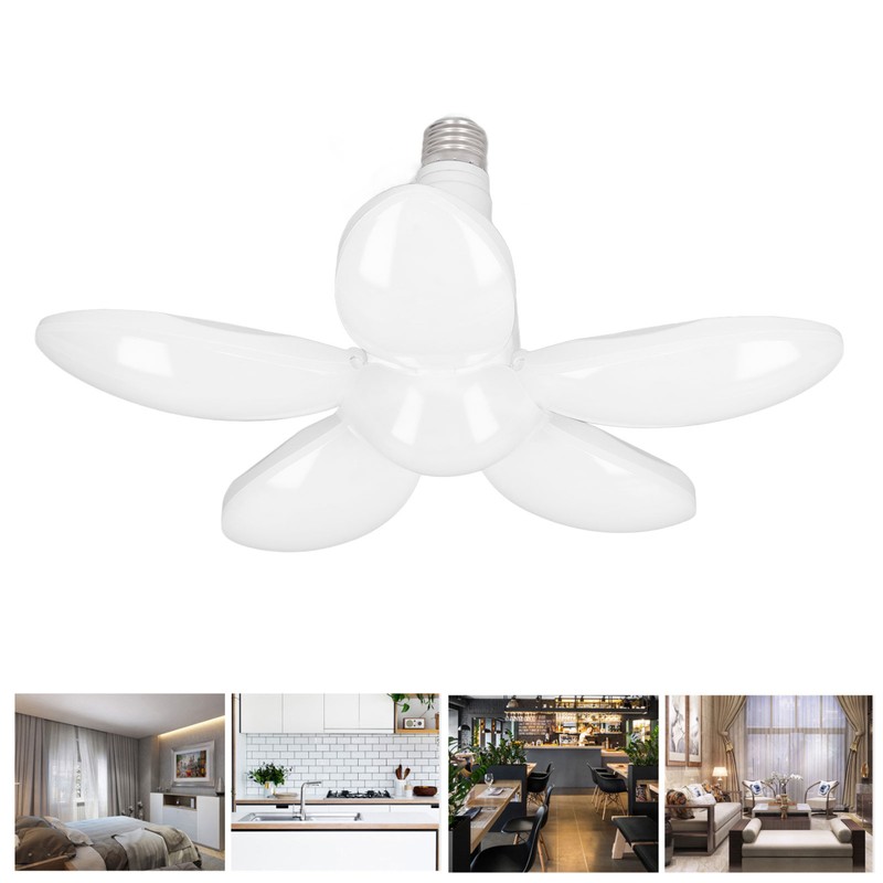 LED Garage Light E27 E26 5 Leaf Foldable 5100LM 60W