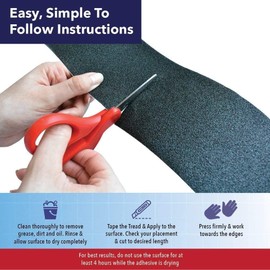 Non-Slip Stair Treads (5 Pack) for Indoor & Outdoor Steps – Anti-Slip Pre-Cut Adhesive Grip Tape to Increase Slip Resistance on Stair Nosing & Edges