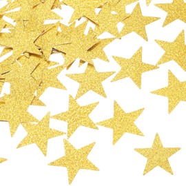 sourcing map 250Pcs Heart Confetti Glitter Confetti Table Confetti Decor for Party Wedding Festival Decorations,1.18x1.18Inch,Light Gold