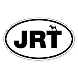CafePress Jack Russell Oval Car Bumper Sticker