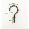 Antique Brass Ceiling Hooks Screw Cup Hook Oil Rubbed Bronze