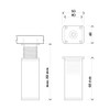 sossai® Designer furniture feet MFV1, height adjustable, square profile: 40