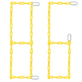 2 Pcs 87'' PVC Coated Swing Chain Heavy Duty Hanging Swing Hardware Kit with 4 Free Quick Links Anti-rust Iron Link Chains for Playground Tree Hammock Chairs Sandbags Accessories and Replacement