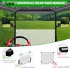 No Drilling Golf Cart Side Mirror,Universal Foldable Rear View Mirrors