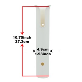 Wall Mounted Fishing Rod Holders Tubes Links Fishing Rod Holder Rack Rests (1-Pole-White)