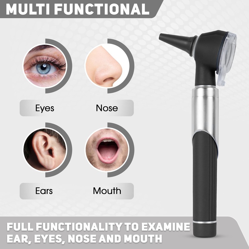 Pure sharp Compact Fiber Optic Otoscope Kit | 2.5V Halogen