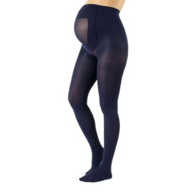 CALZITALY Opaque Maternity Tights, Micoriber Pregnancy Pantyhose | S, M, L, XL, XXL, 3XL, 4XL | 100 DEN | Made in Italy (XL, Navy)