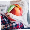 Operitacx Peach Shaped Plush Cushion Novelty Fruit Pillow for Sofa