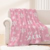 Neatee Living Christmas Decorative Throw Blanket Pink Christmas Snowflake Throw