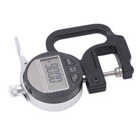Tgoon Medidor de espesor digital, ABS de aluminio Medidor de espesor preciso para tela de de cuero Película Esponja Alambre