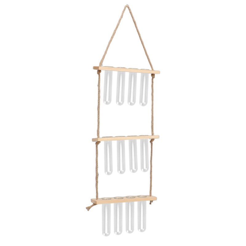 3 Tiered Wall Hanging Plant Terrarium with 12 Test Tubes