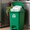 YIKIADA 10 Pack Recycle and Trash Clear Stickers 3×3 Inches