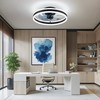 KDG 15.8" Low Profile LED Ceiling Fans with Light, Reversible