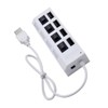 KICHOUSE USB Hub 4 USB Port Divider for Pc Laptop