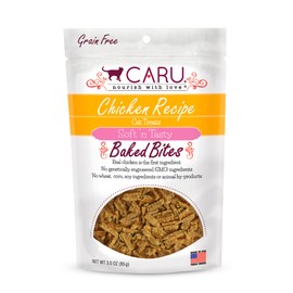 CARU - Soft ‘n Tasty Baked Bites - Chicken Bites Cat Treats - Flavorful All-Natural Treats - 3 oz.