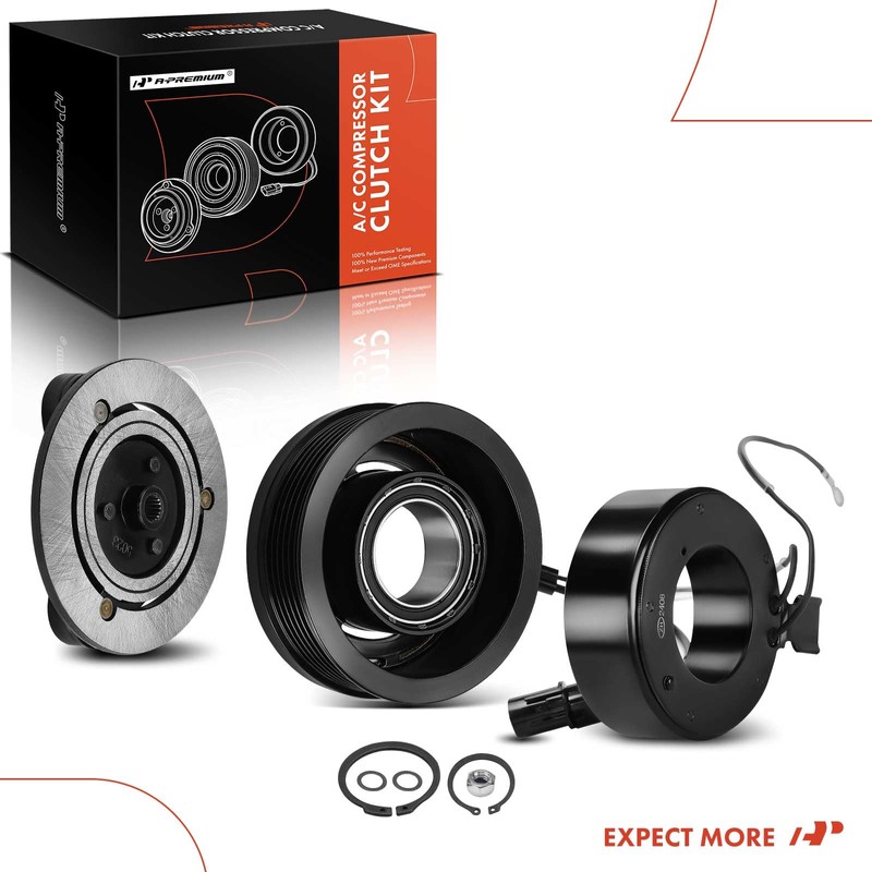 A-Premium Air Conditioner AC Compressor Clutch Kit Compatible with Mitsubishi