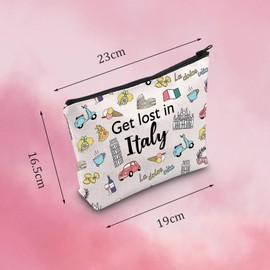 Italy Travel Gift Get Lost in Italy Makeup Zipper Pouch for Italy Traveler Welcome to Italy Gift (Italy bag)