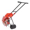 CRYBY Hand-Push Seeder, Walk-Behind Row Corn Planter Seeder Manual Roller