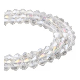 Exceptional Beauty 40 pcs Crystal Clear Faceted Diamond Bicone Strand Beads Jewelry Supplies 8x8mm