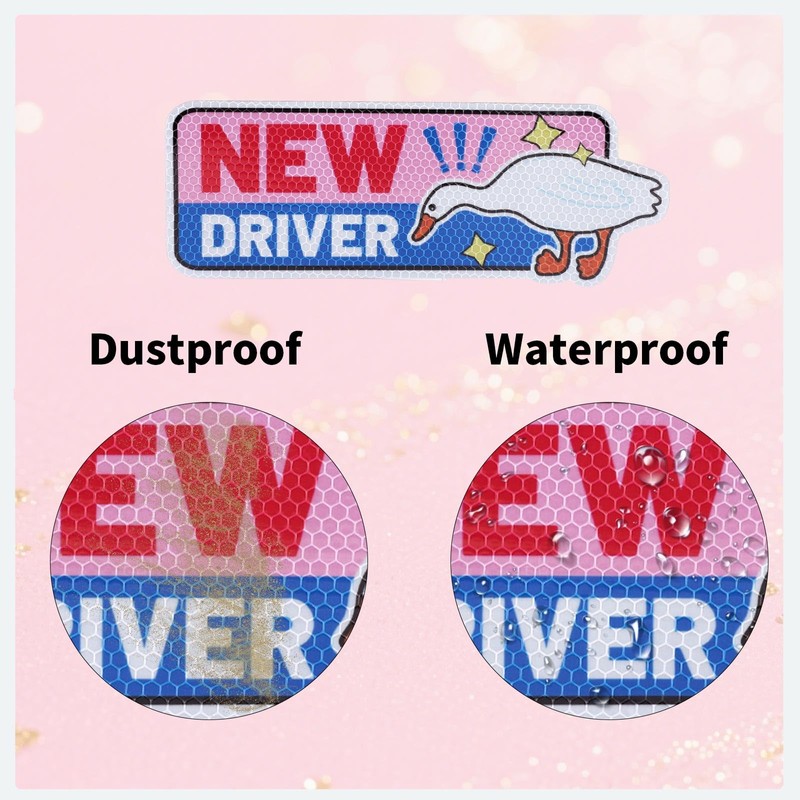 4pcs Goose New Driver Magnet, Waterproof Decal Cute Goose Patch
