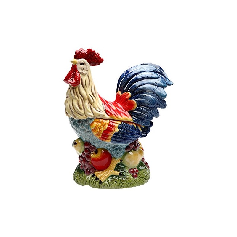 StealStreet SS-CG-31979 12" Tall Painted Standing Rooster on Fruit Kitchen