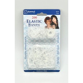DONNA ELASTIC BANDS WOMEN ELASTIC HAIR TIE, HAIR ACCESSORIES FOR WOMEN PERFECT FOR PONYTAILS AND MORE 200PCS CLEAR