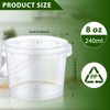 Mifoci 50 Pcs Food Clear Bucket Plastic Gallon Bucket Round