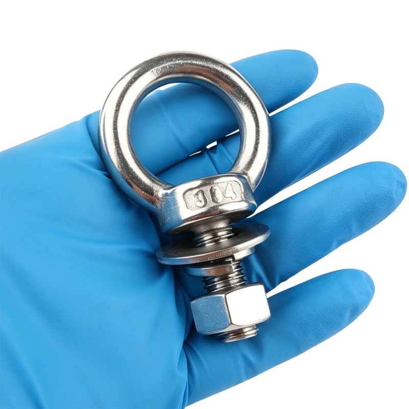 SZJIUZYD 4Set 3/8"x1" Eye Bolt with Nuts, Stainless Steel Shoulder