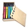 Hagoromo Wood Holder Case with 5 Colors Chalk Holder