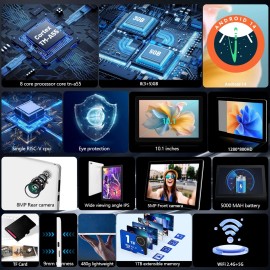 Urao Tablet 11 inch Android 14 8GB+64GB WIFI 6 BT 5.3 Unlock IPS HD Touchscreen