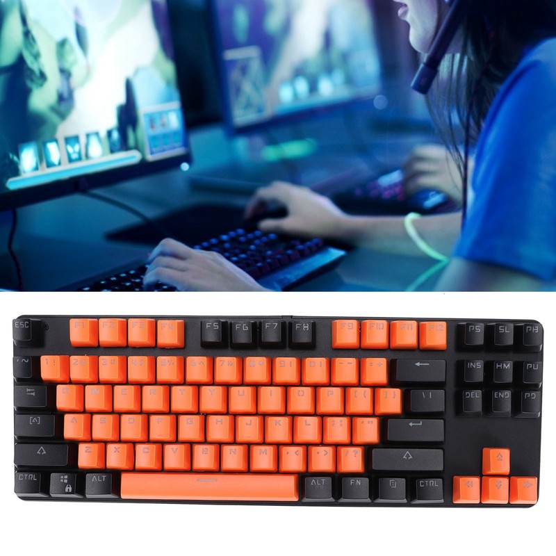Mechanical Keyboard Blue Switch TwoTone Keycap Sweat Proof Portable 87