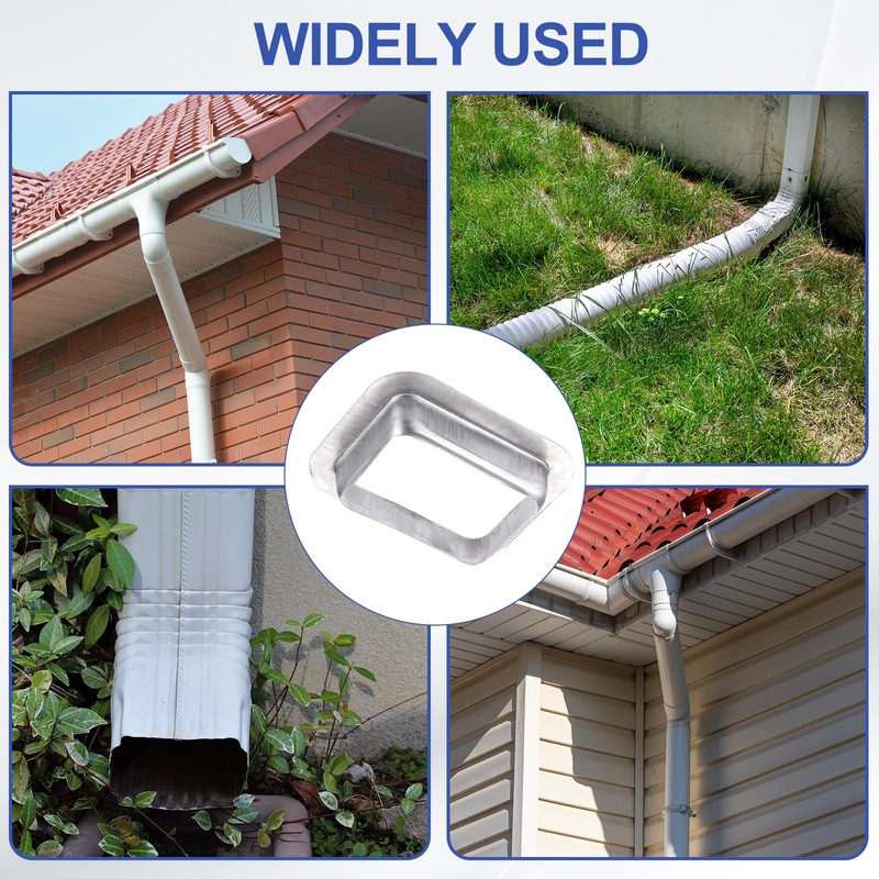 MECCANIXITY 2pcs Rain Gutter Downspout Drop Outlet 3x4 Inch Gutter