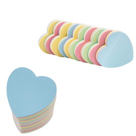 Haftnotizen in Herzform - 10 Pads 76x76mm Self Stick Post Memo Niedliche Mischfarbe für Büro/Haushalt/Küche/Backen/Schule Großverkauf 1000 Blatt Gesamt